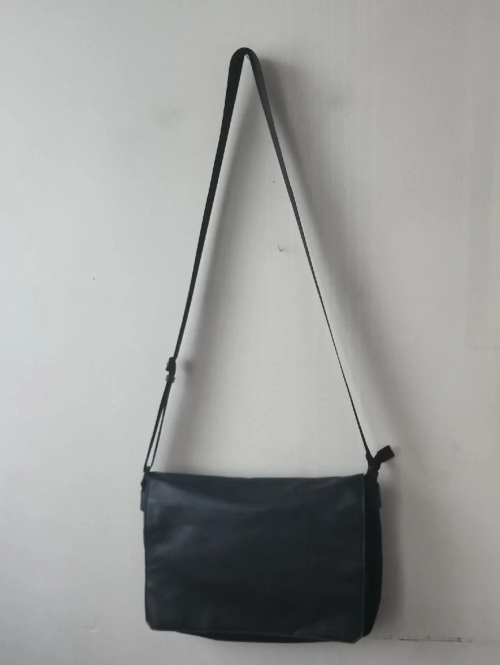 Armani Exchange Black Messenger Bag with Adjustable Shoulder Strap